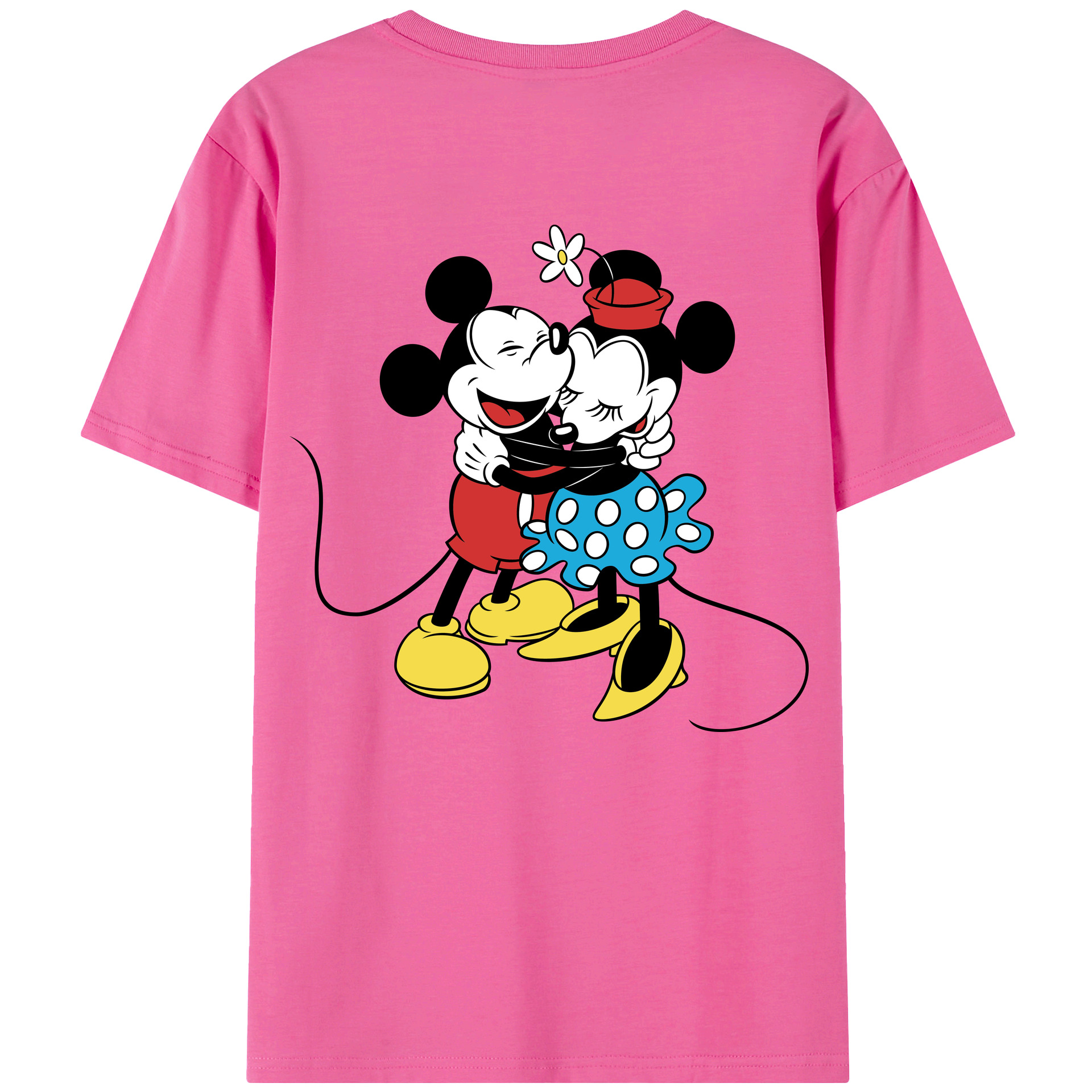 （画像用） ミッキーマウス Mickey Mouse レディース半袖Tシャツ(バックプリント)